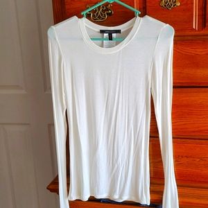 BCBGMAXAZRIA  white thin shirt